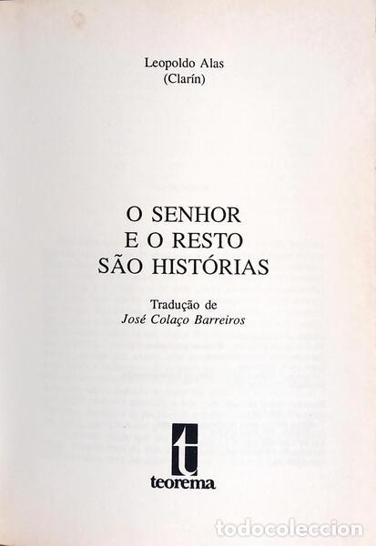 Libros: ALAS. (Leopoldo) - O SENHOR E O RESTO S&Atilde;O HIST&Oacute;RIAS. - Foto 2