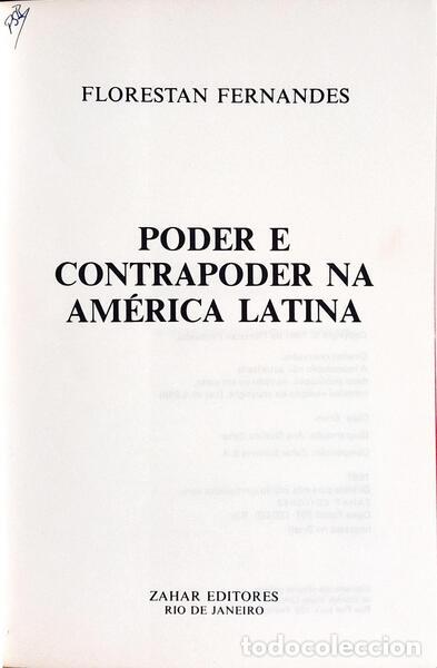 Libros: FERNANDES. (Florestan) - PODER E CONTRAPODER NA AM&Eacute;RICA LATINA. - Foto 2