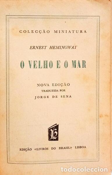 Libros: HEMINGWAY. (Ernest) - O VELHO E O MAR. - Foto 2