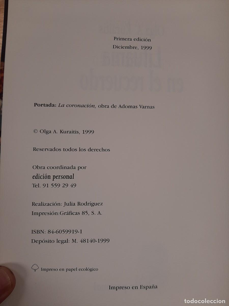 Libros: LITUANIA EN EL RECUERDO - OLGA A. KURAITIS - AUTOR/EDITOR, 1999 - Foto 4