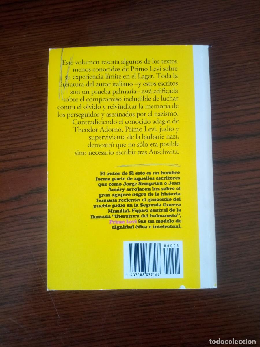 Libros: &rdquo;Vivir para contar / Escribir tras Auschwitz&rdquo;, Primo Levi - Foto 2