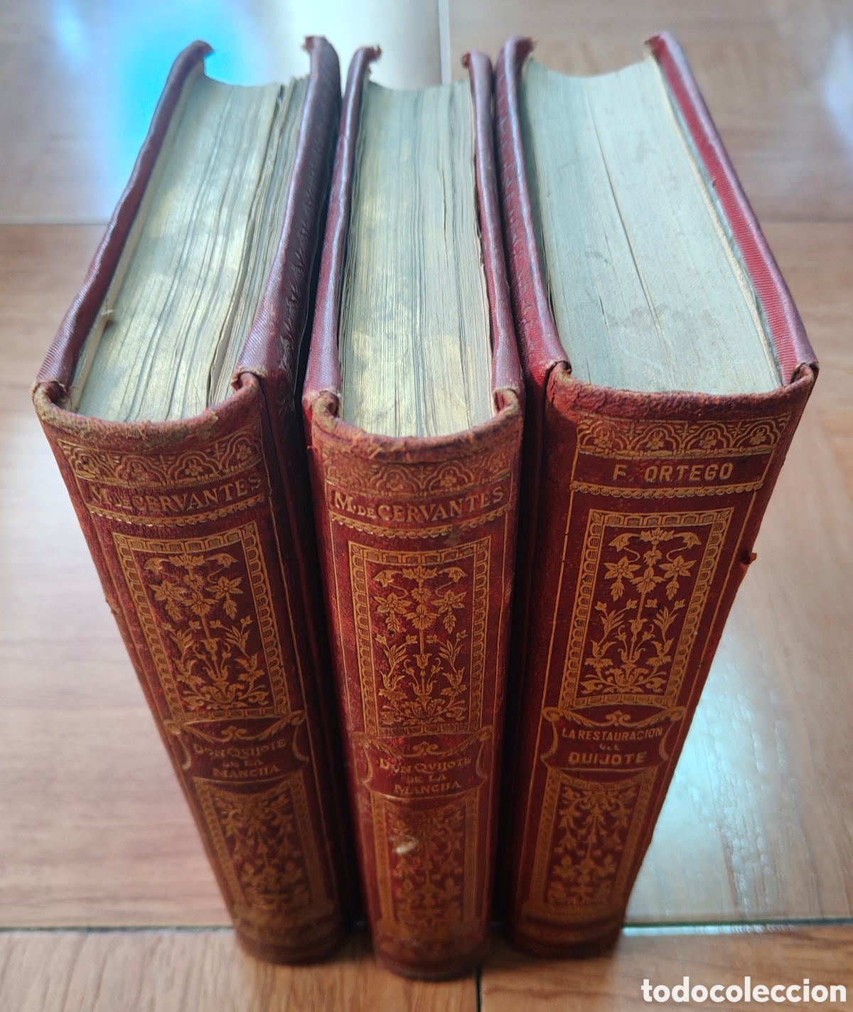 Libri di seconda mano: Don Quijote de la Mancha + Restauraci&oacute;n del Quiote � 3 Tomos � F. Seix 1898 - Miguel de Cervantes