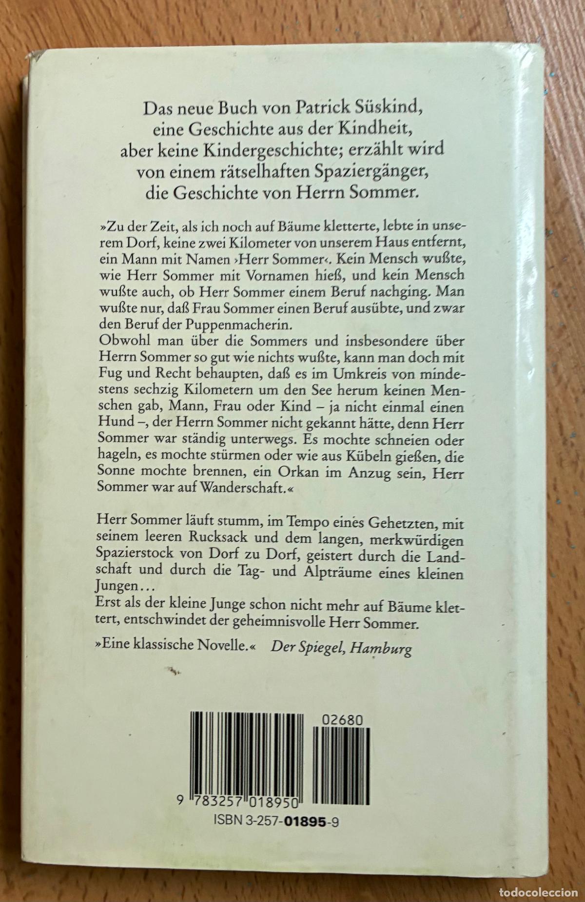 Libros: DIE GESCHICHTE VON HERRN SOMMER Patrick Suskind EN ALEMAN - Foto 2