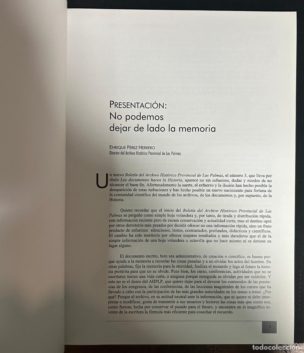 Libros: LOS DOCUMENTOS HACEN LA HISTORIA - 2012 - GRAN CANARIA - CANARIAS - Foto 2
