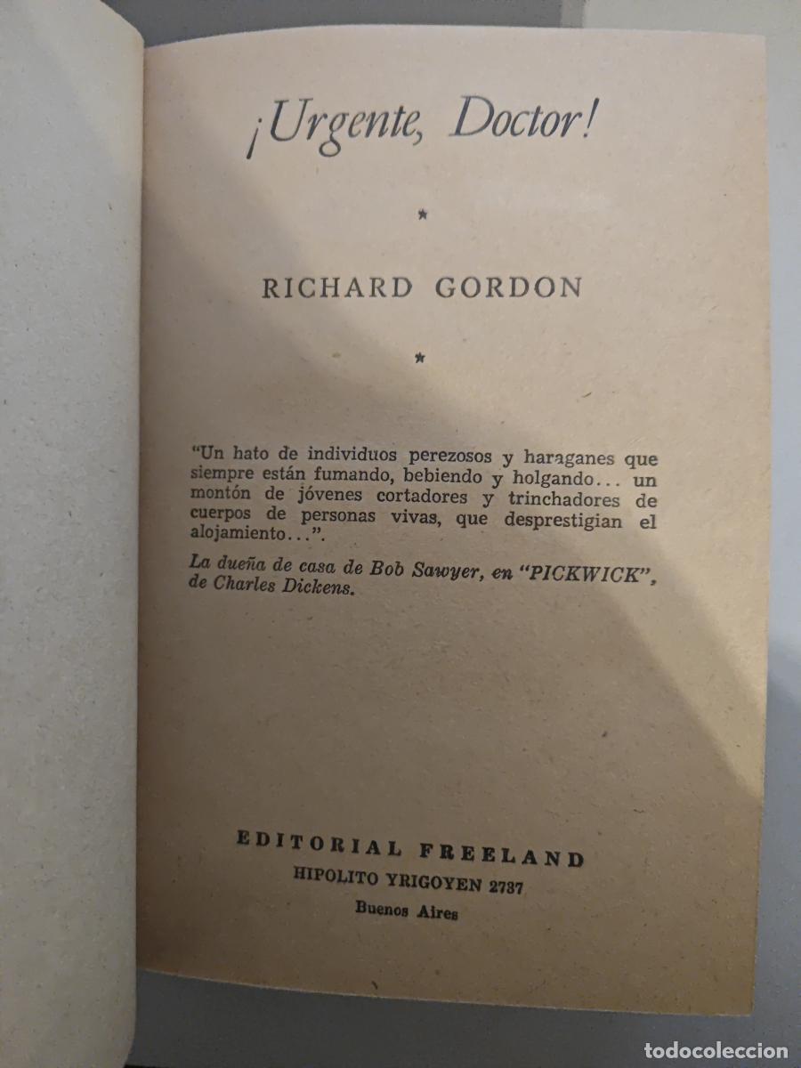 Libros: &iexcl;Urgente doctor!. - Gordon, Richard. TDK983 - Foto 1