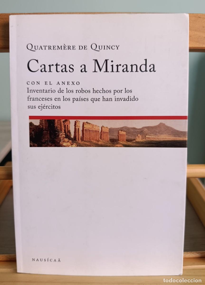 Libros: CARTAS A MIRANDA - QUINCY, QUATREMERE - Foto 1