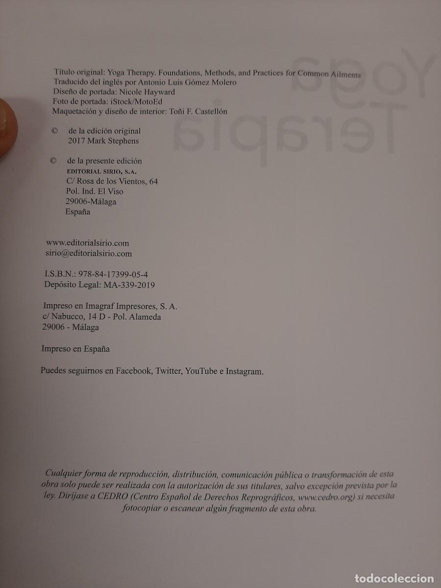 Libros: YOGA TERAPIA - Mark Stephens - Editorial Sirio, 2019 - Foto 4