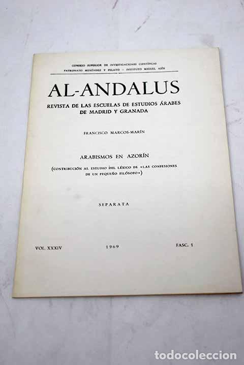 Libros: Arabismos en Azorin: Marcos-Marin, Francisco.- Marcos-Marin, Francisco