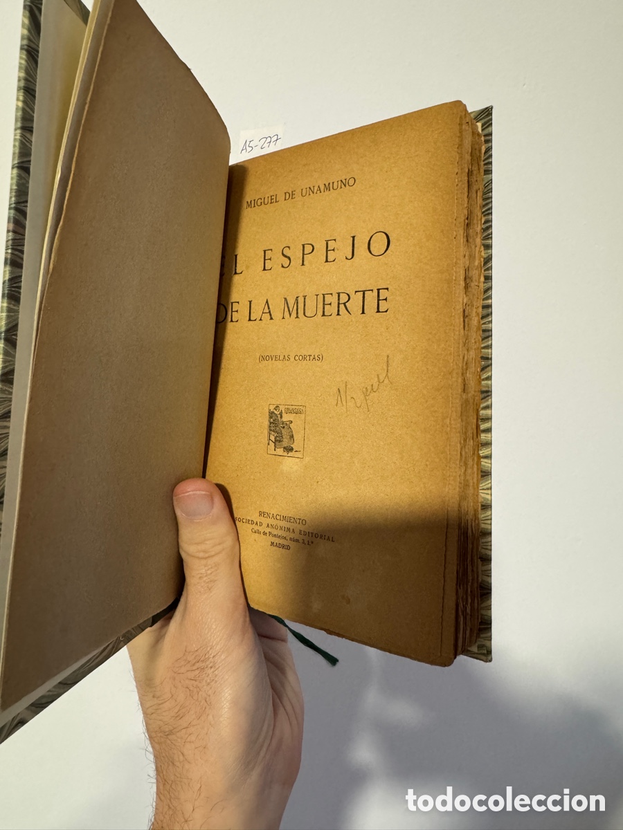 Libros: UNAMUNO, Miguel De: - El espejo de la muerte. - Foto 2