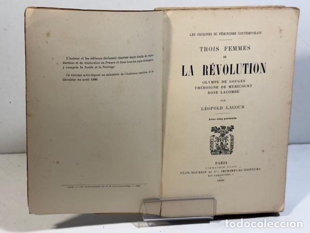 Libros: TROIS FEMMES DE LA REVOLUTION - Foto 3