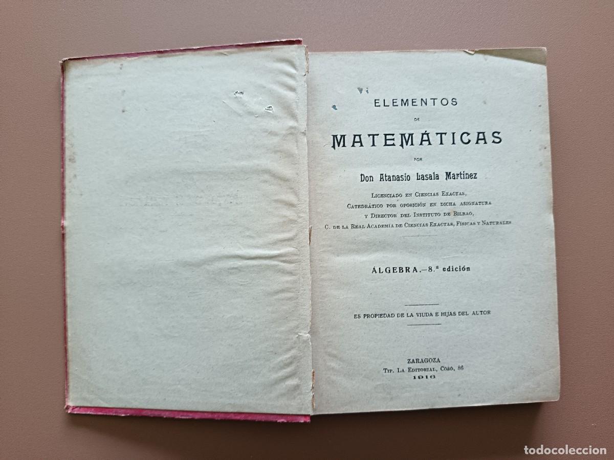 Libros: &Aacute;LGEBRA - 1956- 8&ordf; EDICI&Oacute;N - Foto 2
