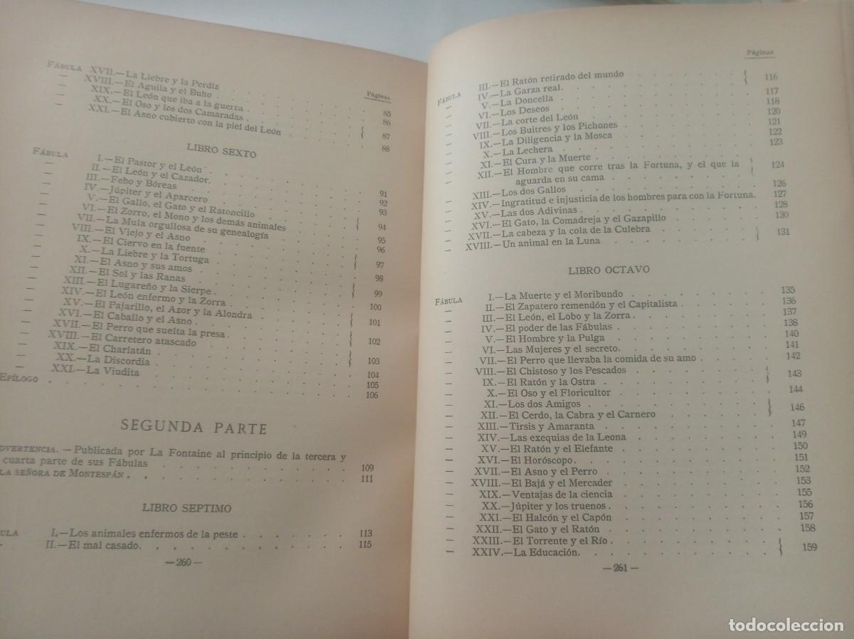 Libros: FABULAS ( LA FONTAINE , edicion bilingue , 1940 ) - Foto 8