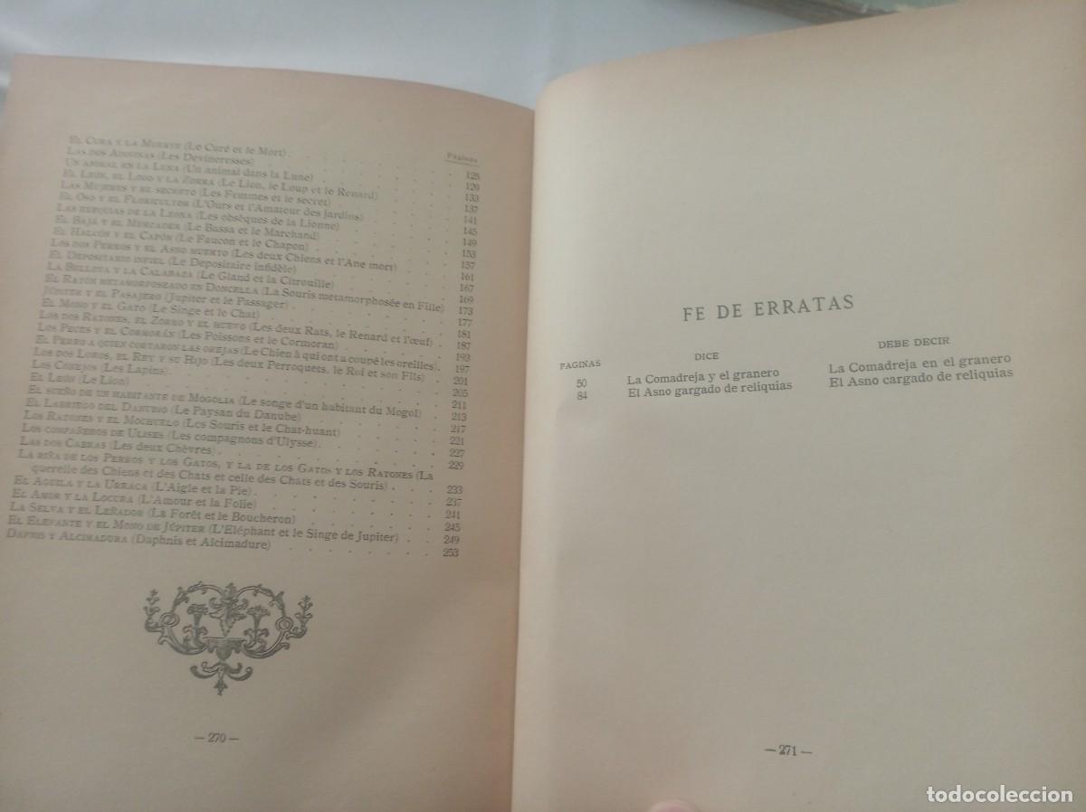 Libros: FABULAS ( LA FONTAINE , edicion bilingue , 1940 ) - Foto 13