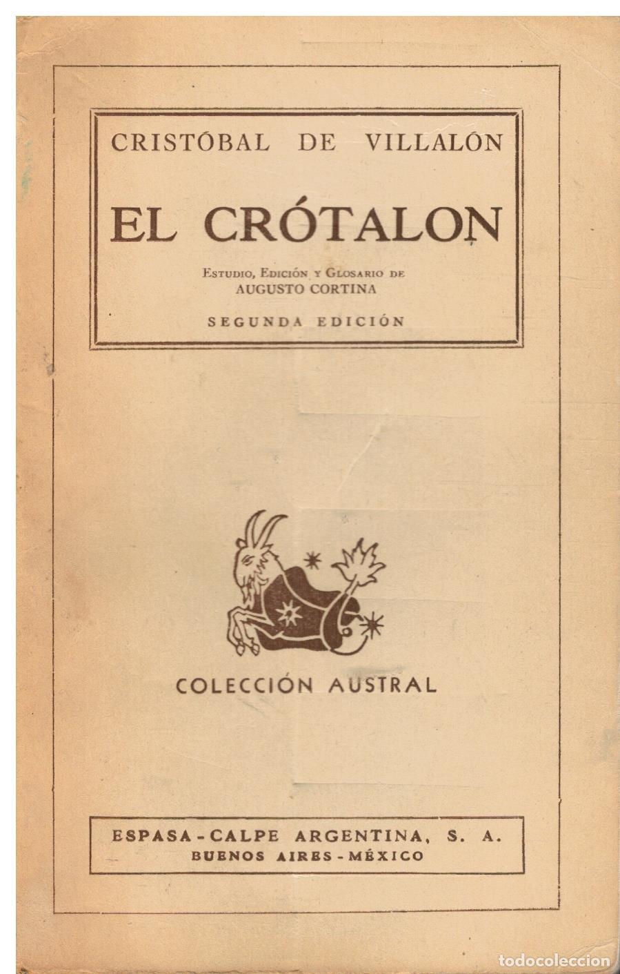 Libros: EL CROTAL&Oacute;N. Edici&oacute;n de Augusto Cortina. 2&ordf; ed. - Foto 1