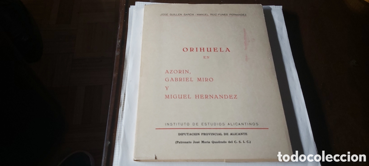 Libros: 20-ORIHUELA EN AZORIN, GABRIEL MIRO Y MIGUEL HERNANDEZ. - Foto 1