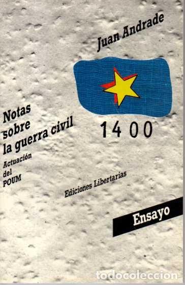 Livros em segunda m&atilde;o: NOTAS SOBRE LA GUERRA CIVIL. ACTUACION DEL POUM. - ANDRADE, Juan.