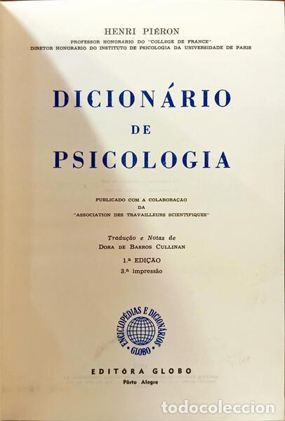 Libros: PI&Eacute;RON. (Henri) - DICION&Aacute;RIO DE PSICOLOGIA. - Foto 2