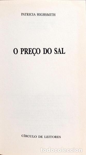 Libros: HIGHSMITH. (Patricia) - O PRE&Ccedil;O DO SAL. - Foto 2