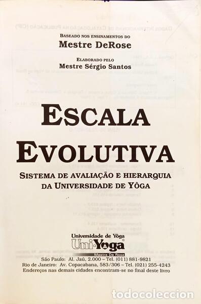 Libros: SANTOS. (S&eacute;rgio) - ESCALA EVOLUTIVA. [1.&ordf; EDI&Ccedil;&Atilde;O] - Foto 2