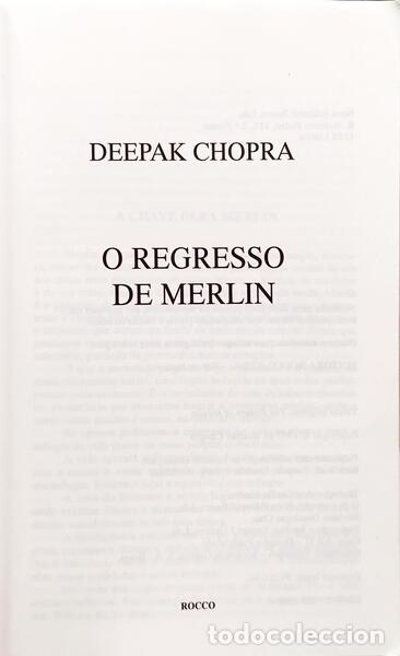 Libros: CHOPRA. (Deepak) - O REGRESSO DE MERLIN. - Foto 2