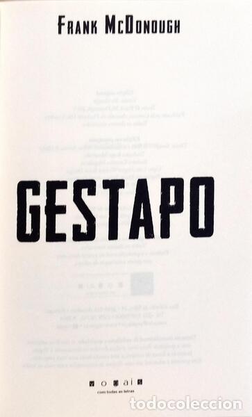 Libros: MCDONOUGH. (Frank) - GESTAPO. [1.&ordf; EDI&Ccedil;&Atilde;O] - Foto 2