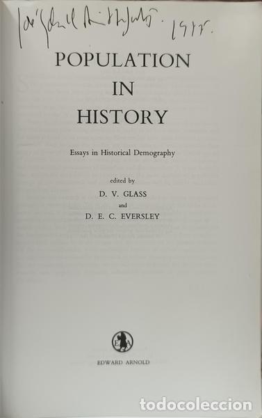 Libros: GLASS. (D. V.) e D. E. C. Eversley. - POPULATION IN HISTORY. - Foto 3