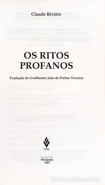 Libros: RIVI&Egrave;RE. (Claude) - OS RITOS PROFANOS. - Foto 2