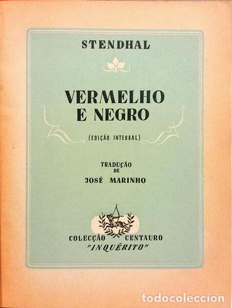 Libros: STENDHAL. (Henri-Marie Beyle) - VERMELHO E NEGRO. - Foto 2