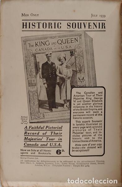 Libros: BARING. (Maurice) - MEN ONLY, JULY, 1939. - Foto 2