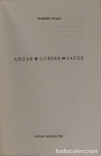 Libros: BUIAC. (Dumitru) - ANDAR MAIS CORRER IGUAL A SA&Uacute;DE. - Foto 2