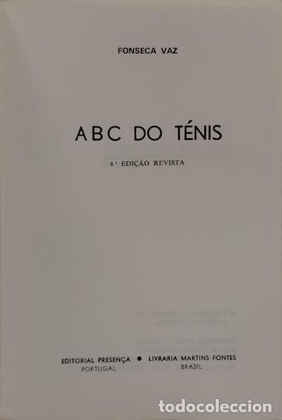 Libros: VAZ. (Fonseca) - ABC DO T&Eacute;NIS. [4.&ordf; EDI&Ccedil;&Atilde;O] - Foto 2
