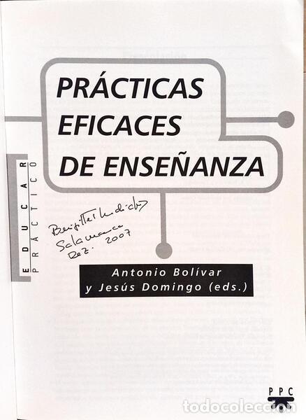 Libros: BOL&Iacute;VAR. (Antonio) y Jes&uacute;s Domingo. - PR&Aacute;CTICAS EFICACES DE ENSE&Ntilde;ANZA. - Foto 2