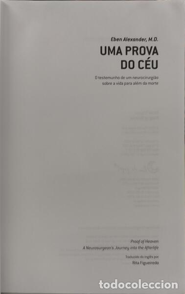 Libros: ALEXANDER. (Eben) - UMA PROVA DO C&Eacute;U. [1.&ordf; EDI&Ccedil;&Atilde;O] - Foto 2