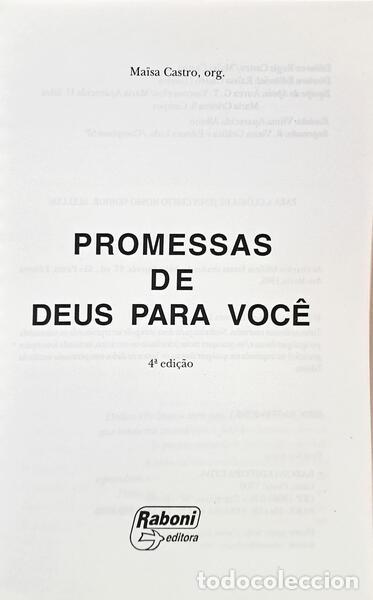 Libros: CASTRO. (Ma&iuml;sa) - PROMESAS DE DEUS PARA VOC&Ecirc;. [4.&ordf; EDI&Ccedil;&Atilde;O] - Foto 2
