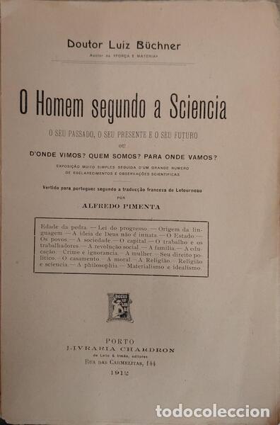 Libros: B&Uuml;CHNER. (Luiz) - O HOMEM SEGUNDO A SCIENCIA. - Foto 2