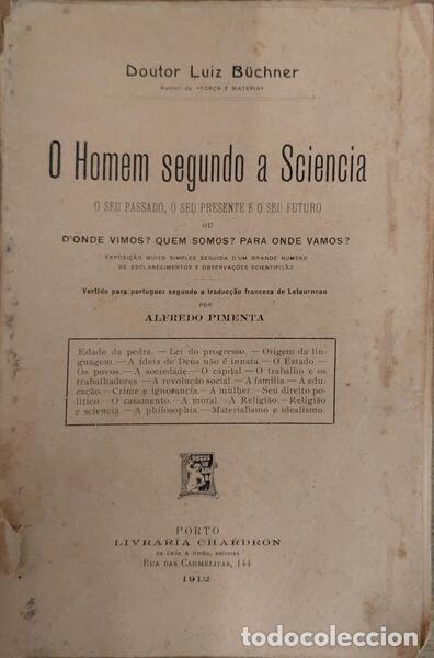 Libros: B&Uuml;CHNER. (Luiz) - O HOMEM SEGUNDO A SCIENCIA. - Foto 1