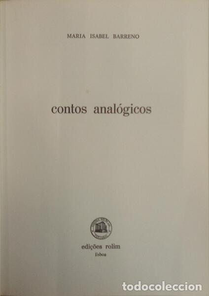 Libros: BARRENO. (Maria Isabel) - CONTOS ANAL&Oacute;GICOS. - Foto 2