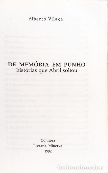 Libros: VILA&Ccedil;A. (Alberto) - DE MEM&Oacute;RIA EM PUNHO. [DEDICAT&Oacute;RIA DO AUTOR] - Foto 2