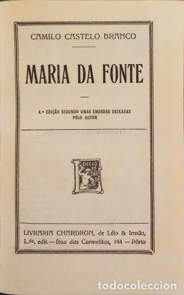 Libros: CASTELO BRANCO. (Camilo) - MARIA DA FONTE. - Foto 2