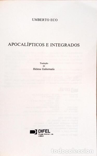 Libros: ECO. (Umberto) - APOCAL&Iacute;PTICOS E INTEGRADOS. - Foto 2