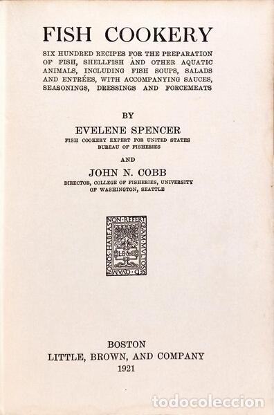 Libros: SPENCER. (Evelene) e John N. Cobb. - FISH COOKERY. - Foto 2