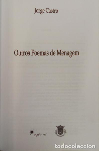 Libros: CASTRO. (Jorge) - OUTROS POEMAS DE MENAGEM. - Foto 2