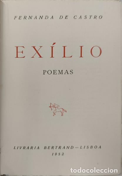 Libros: CASTRO. (Fernanda de) - EX&Iacute;LIO: POEMAS. - Foto 2