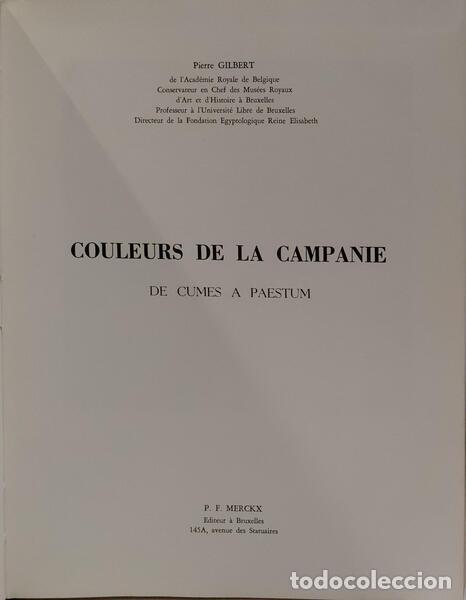 Libros: GILBERT. (Pierre) - COULEURS DE LA CAMPANIE DE CUMES A PAESTUM. - Foto 2