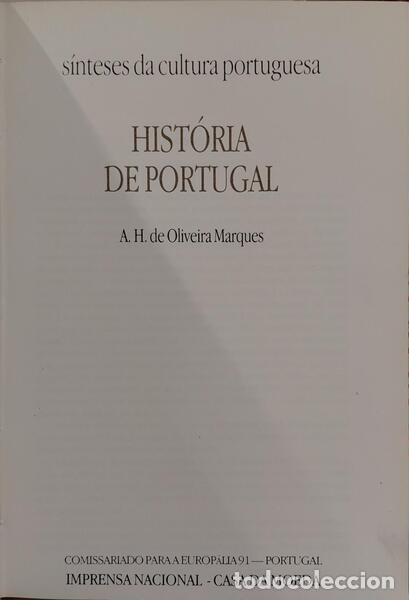 Libros: OLIVEIRA MARQUES. (A. H. de) - HIST&Oacute;RIA DE PORTUGAL. - Foto 1