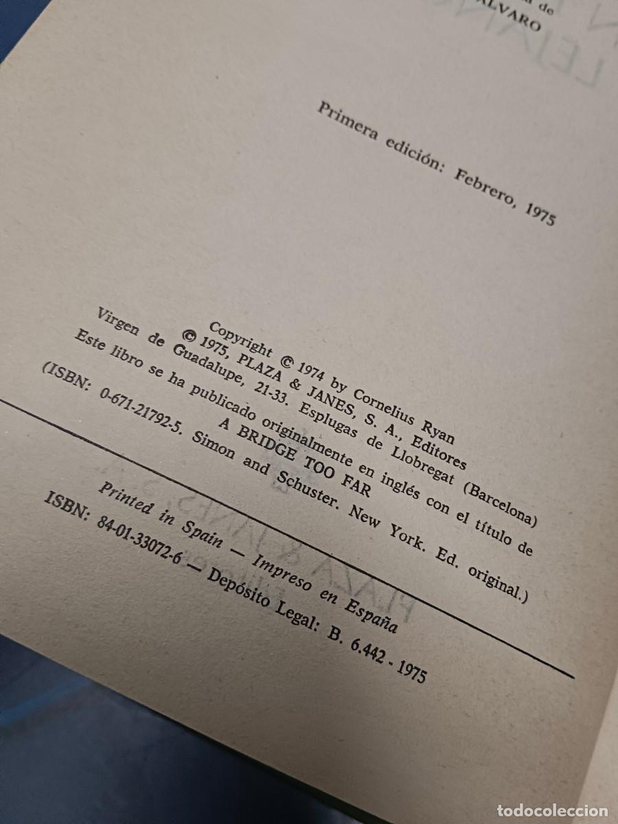 Libros: Libro, UN PUENTE LEJANO, CORNELIUS RYAN - Foto 6