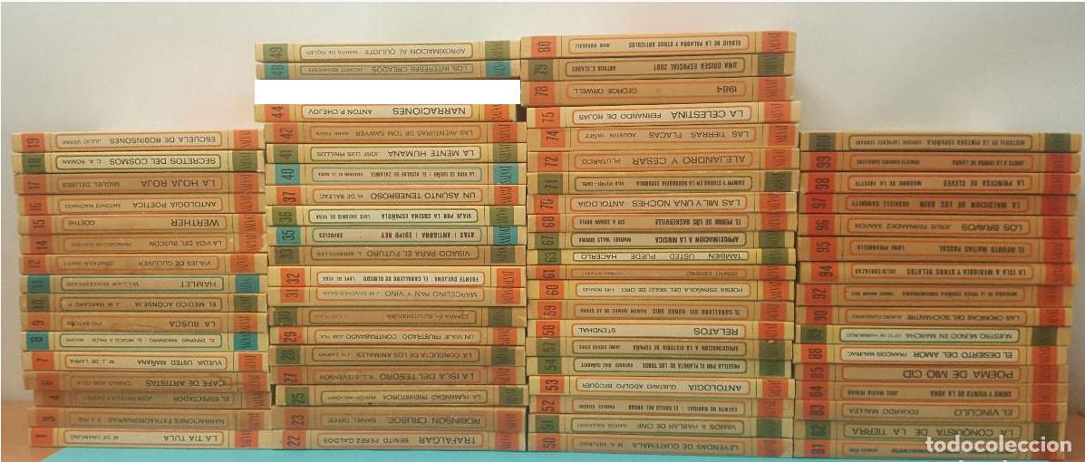 Libros: 80 LIBROS (DE 100) COLECCI&Oacute;N BIBLIOTECA B&Aacute;SICA SALVAT DE LIBROS RTV 1970 + INSERTO PUBLICIDAD