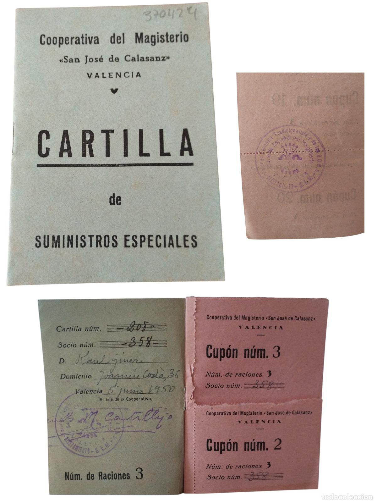 Libri di seconda mano: COOPERATIVA DEL MAGISTERIO SAN JOS&Eacute; DE CALASANZ VALENCIA: CARTILLA DE SUMINISTROS ESPECIALES RA... -