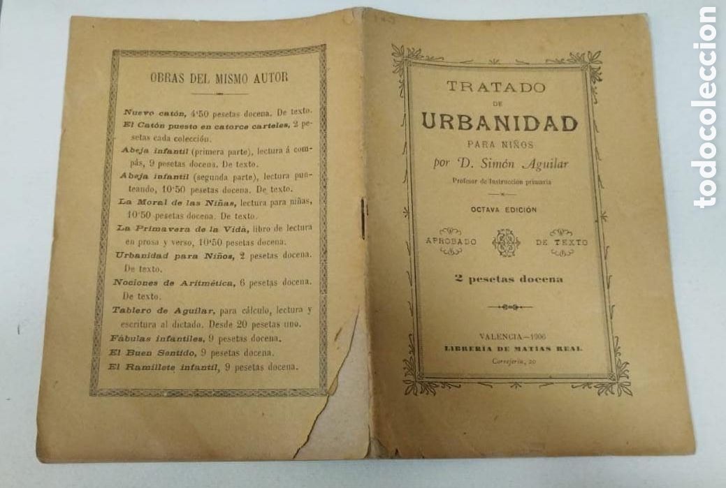 Libri di seconda mano: TRATADO DE URBANIDAD PARA NI&Ntilde;OS - D. Sim&oacute;n Aguilar
