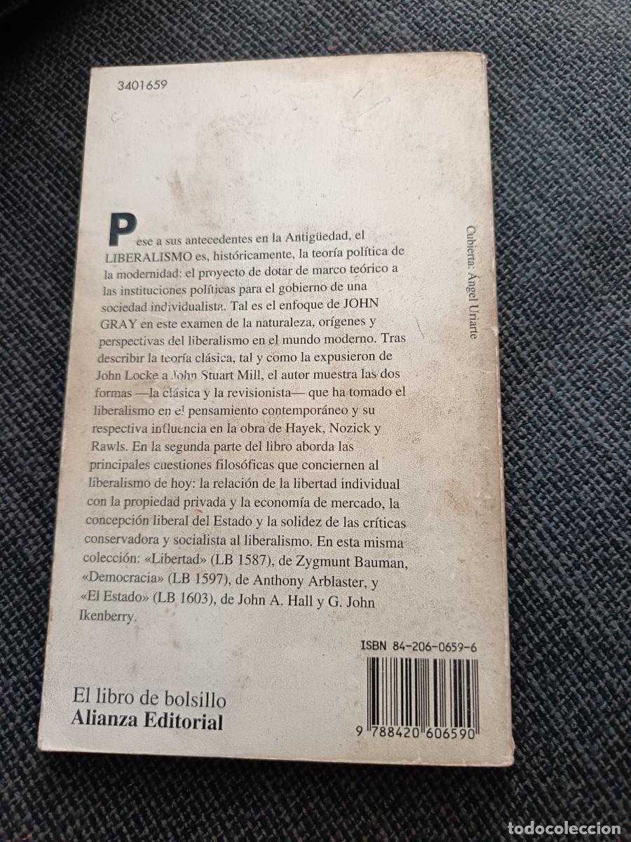 Libros: Libro Liberalismo. John Gray. Alianza Editorial 1994. - Foto 2